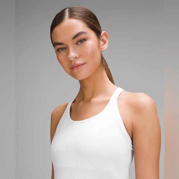 Lululemon White Ebb to Street Tank Top Light Support, B/C Cup Size 10 - Picture 3 of 9